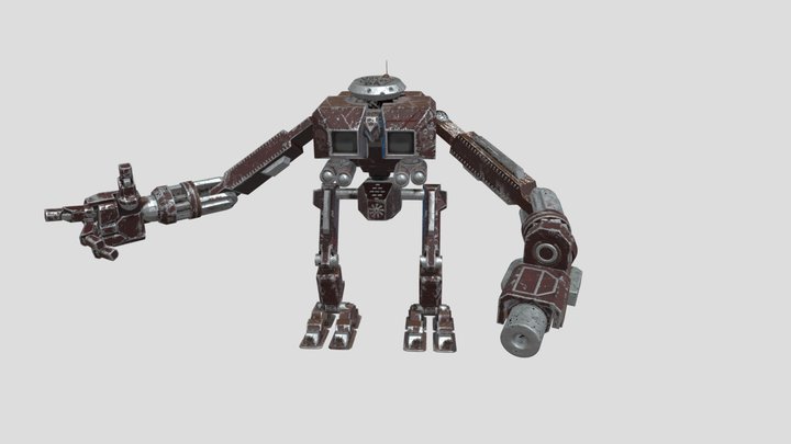 2DAE01 Dehullu Robin Bot 3D Model
