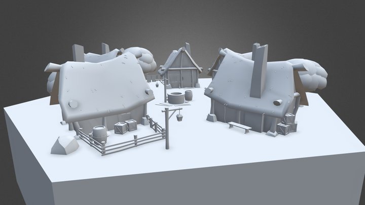 Quest of Kings -LowPoly- House 3D Model