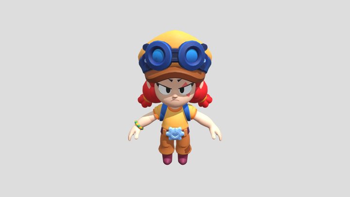 BRAWL STARS ANGRY JESSIE 3D Model