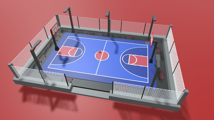 Basketballcourt 3D Model