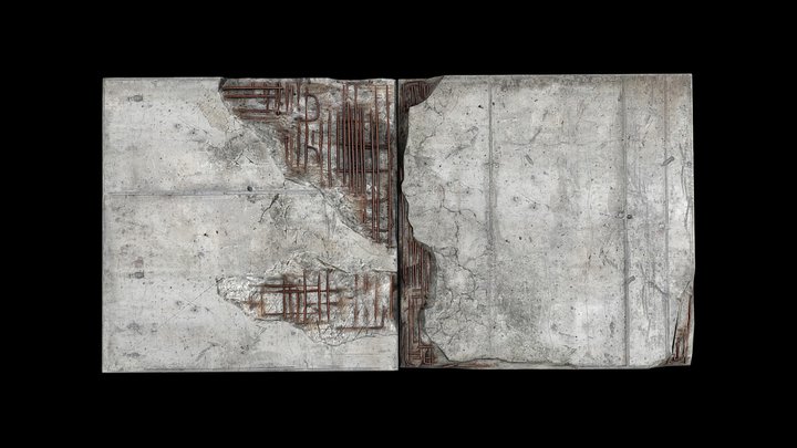 Damaged Concrete Blocks 3D Model