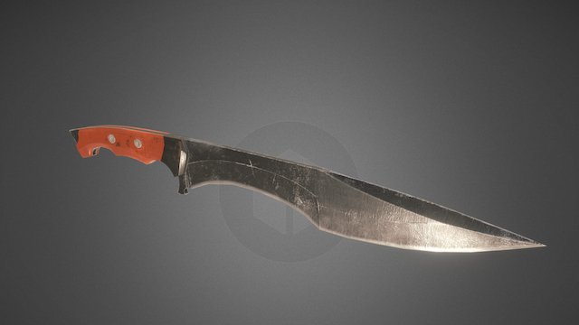 Fixed Blade Knife 3D Model