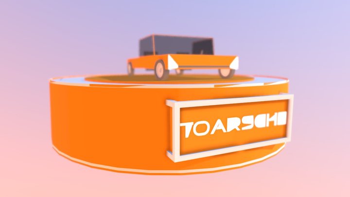 Low-poly sports car 3D Model