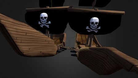 Cartoon Pirate Attack WIP 3D Model