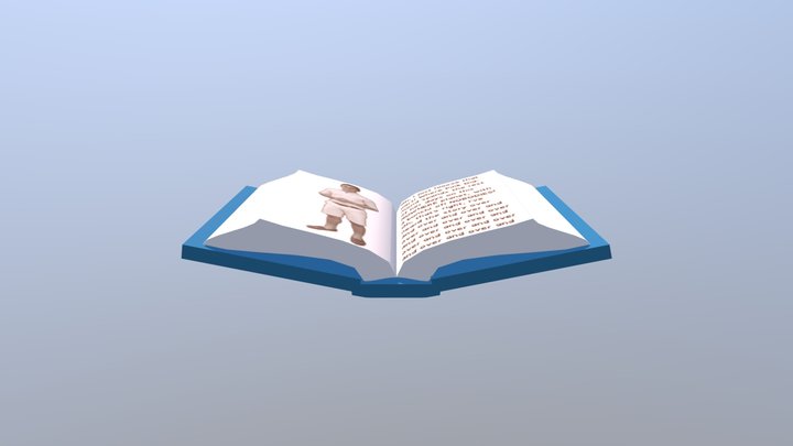 Open Book 3D Model