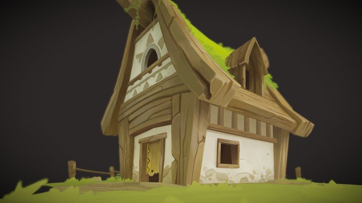 Overgrown House 3D Model