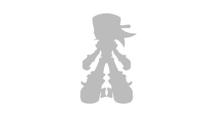 cartoon character with hat 3D Model