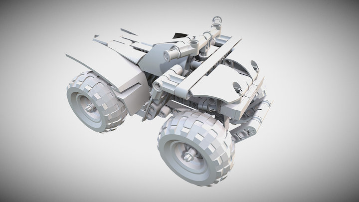 Lego Technic Quad Bike 3D Model