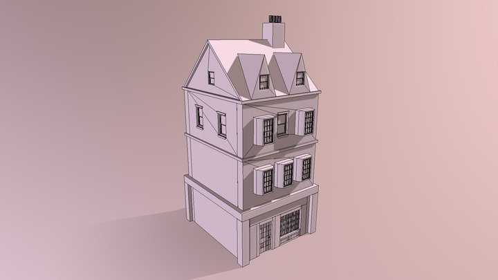 Victorian Building (Untextured) 3D Model