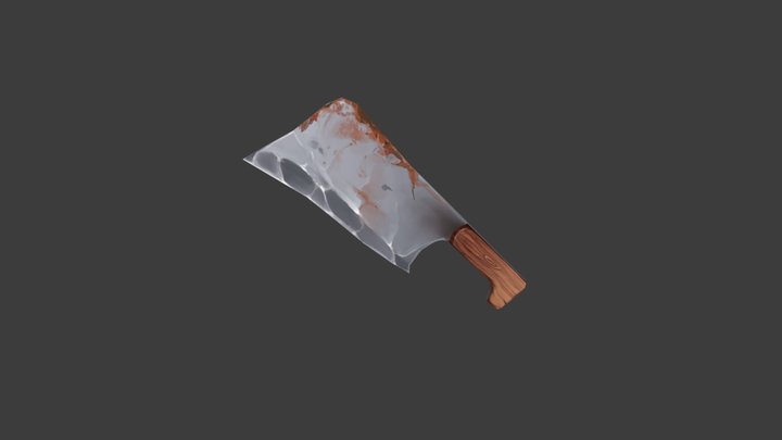 Handpainted Cleaver 3D Model