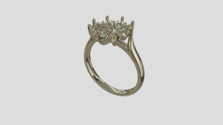 AHR029 goldring wedding engagement luxury – Free 3D Model STL