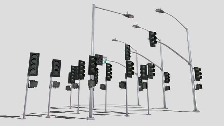 GTE Siemens LED California Traffic Signal Set 2