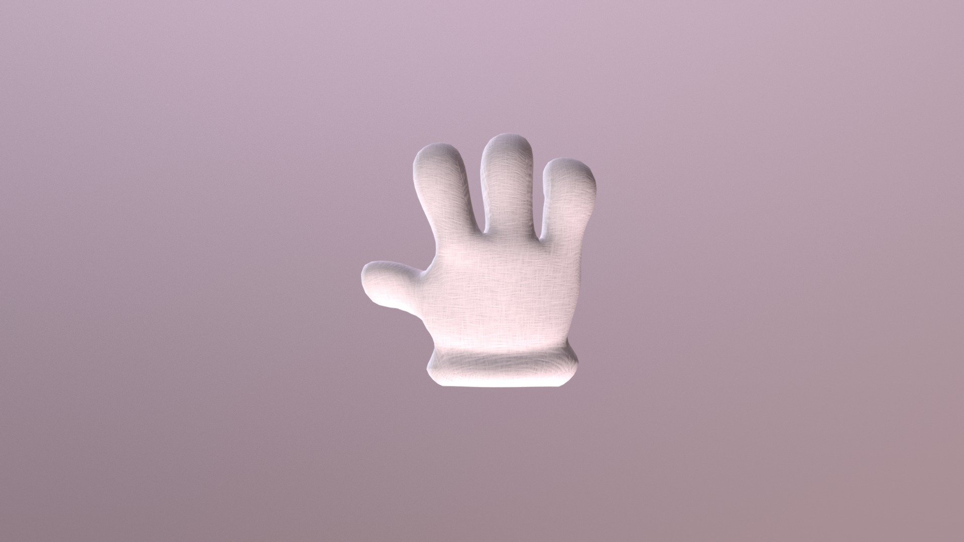 Cartoon Hand 3d Model