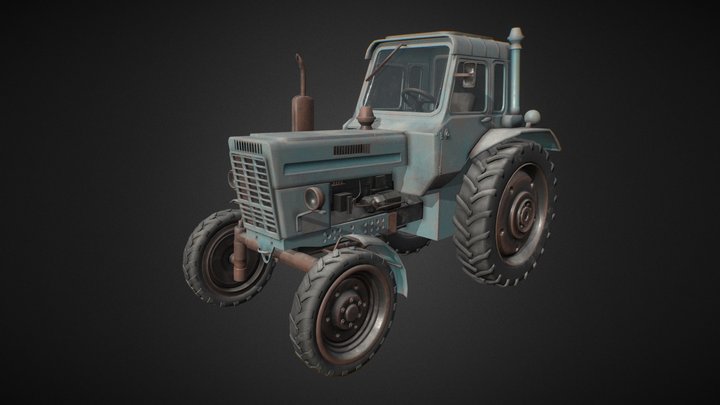 old tractor - MTZ80 3D Model