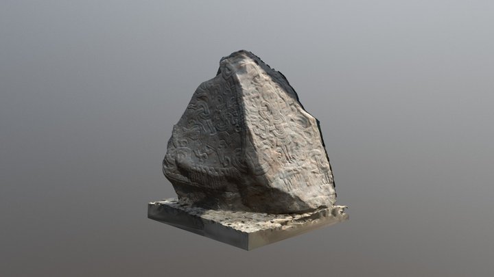 Harald Bluetooth's Runestone, Jelling, Denmark. 3D Model