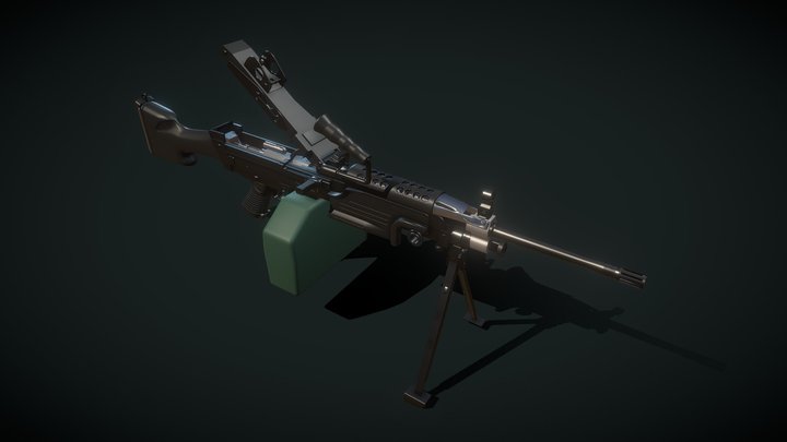 M249 squad automatic weapon 3D Model