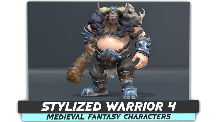 Stylized Warrior 04 - Medieval Fantasy - #40 3D Model