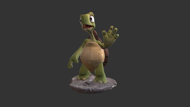Real time stylized Turtle 3D Model