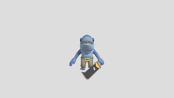 Shark man from gdevelop 3D Model
