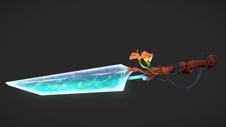 Floral Sword 3D Model