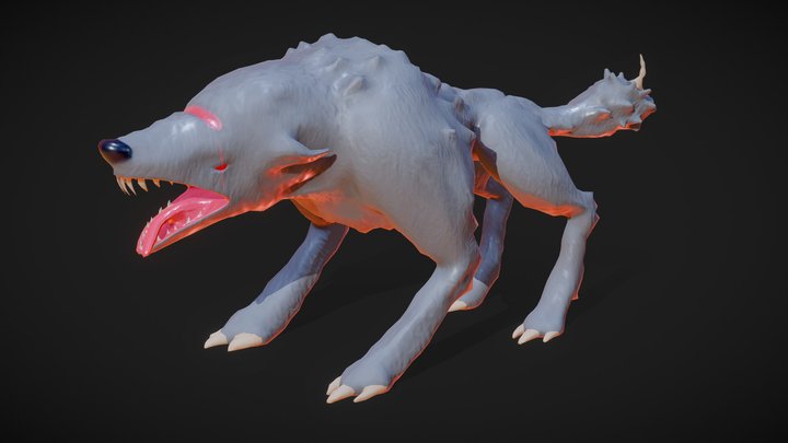 Wolf Stylized 3D Model
