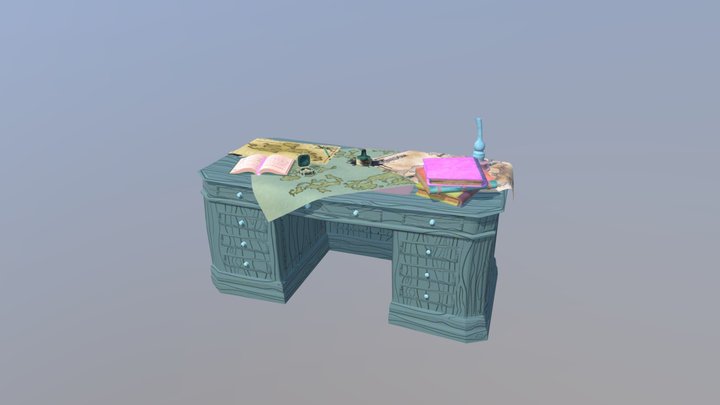 Desk 3D Model