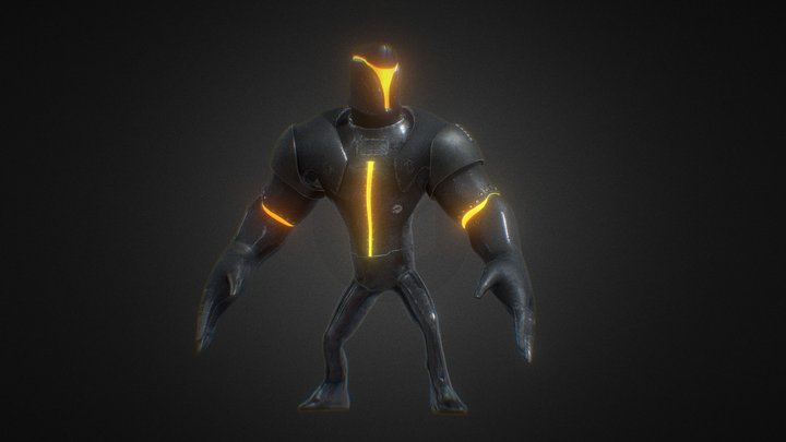 Dark Warrior Game Character Modelling 3D Model