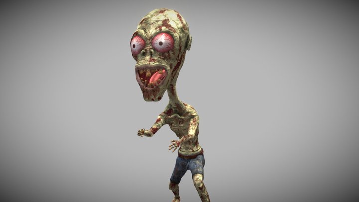Zombie Fantasy Animated 3D Model