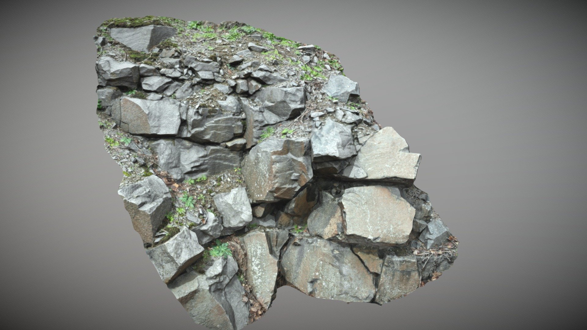 3d scanned cliff face M