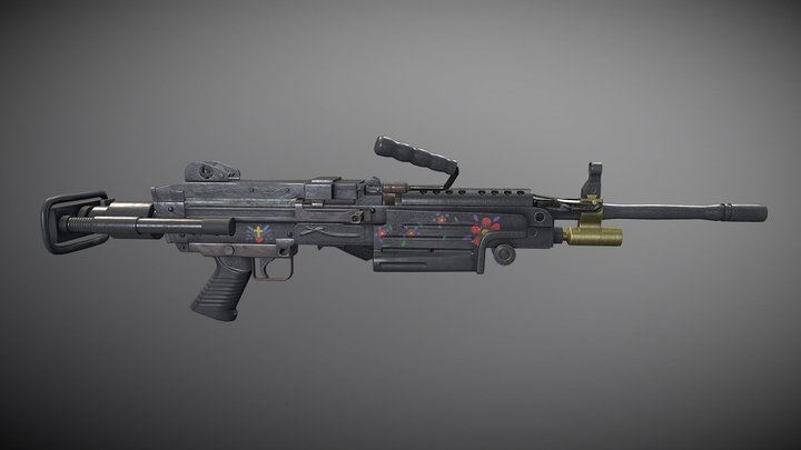 The Martyred-M249 Saw 3D Model
