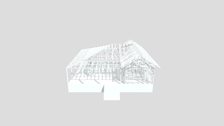 Steel Construction 134 m2 house 3D Model