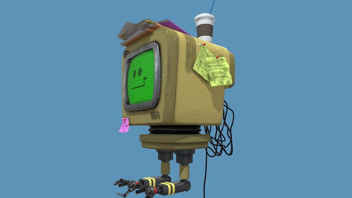"Fritz" - Computer Office Robot 3D Model