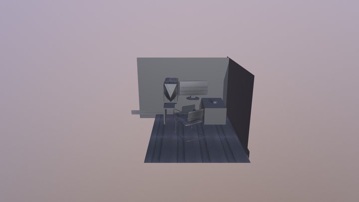 Computer Scene Black 3D Model