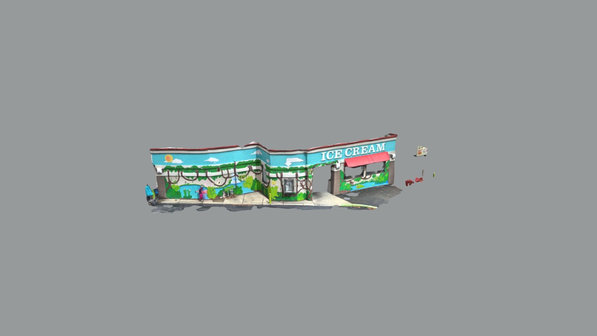 Tropical Mural on Stucco