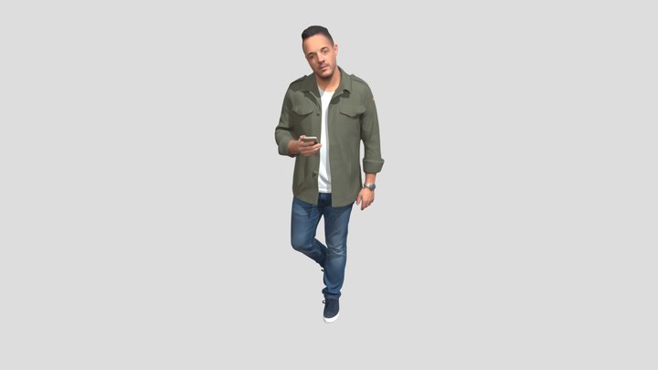 Casual Portrait with Smartphone – Modello 3D gratuito STL