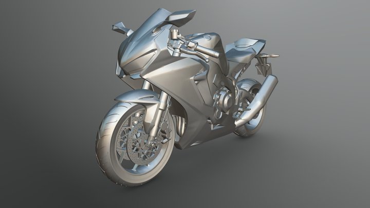 Honda CBR 1000RR Fireblade Ready to Print STL 3D Model