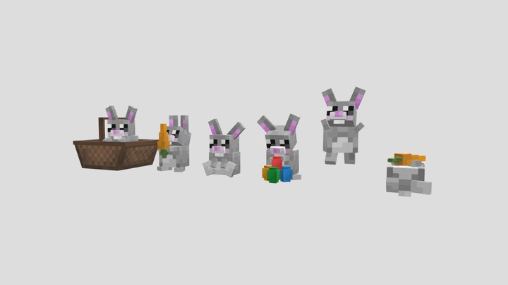 Bunnie Chibis | Minecraft Models 3D Model