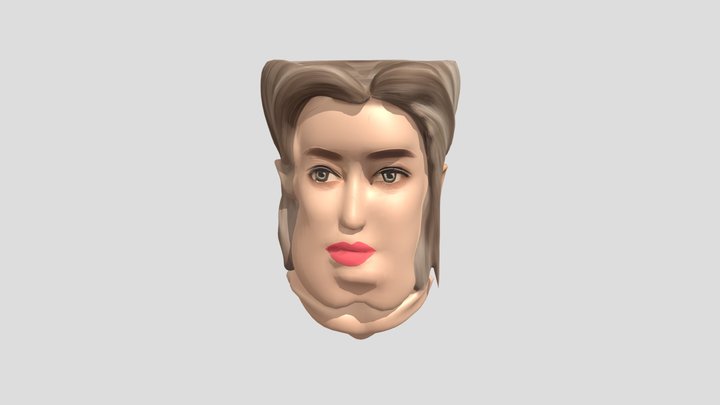 3D-rendered woman's head 3D Model