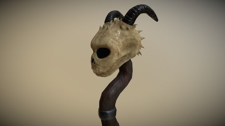 Necromancer's Staff 3D Model