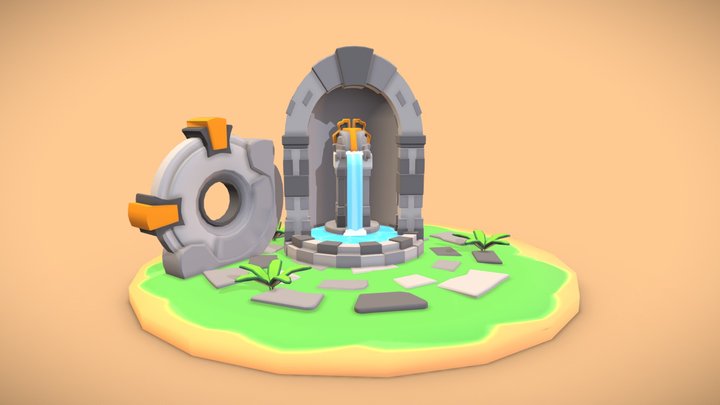 Stranded Island - Ruins 3D Model