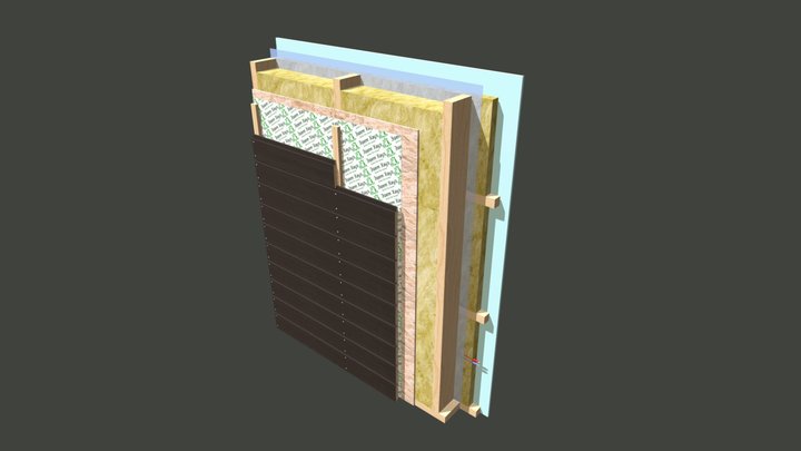 Каркасная стена комплектации "Стандарт" 3D Model