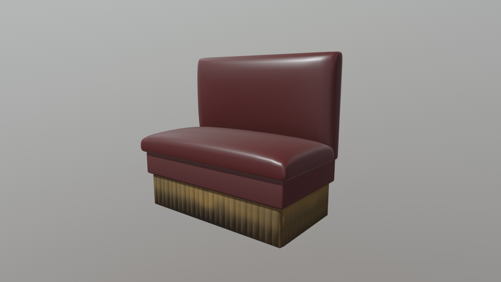 3D model Restaurant Single Booth - This is a 3D model of the Restaurant Single Booth. The 3D model is about a red chair with a cushion.