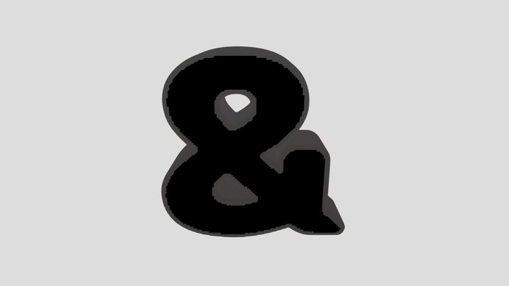Ampersand And Symbol Sign Stone Carved