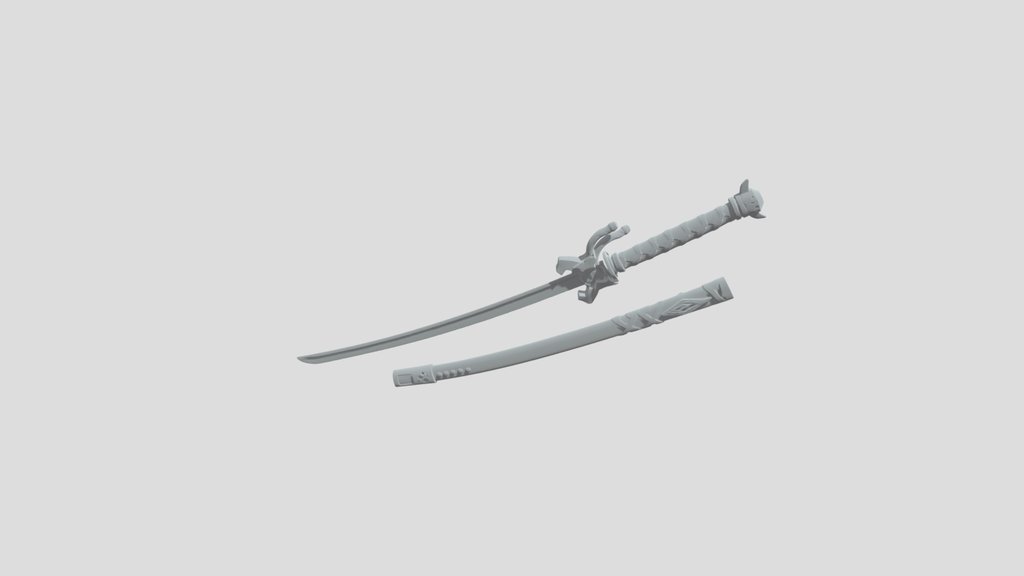 Crossed Neon Katanas