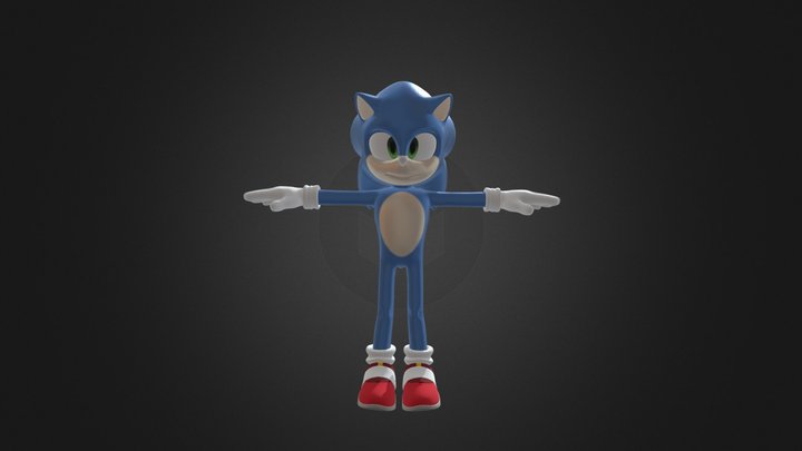 Sonic rigged - free download 3D Model
