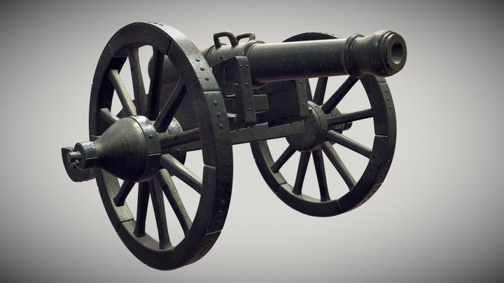 Heavy French Field Cannon 3D Model