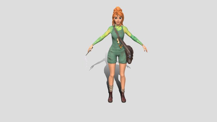 Stylised Witch Girl Character 3D Model