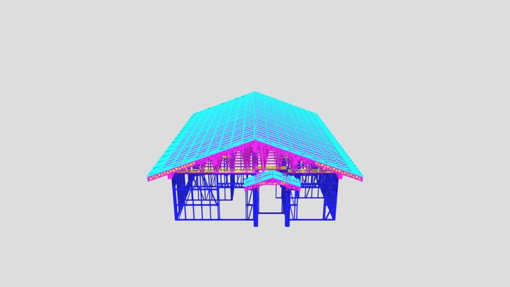 1. Модель - Дом 140 м2 в г.Москва 3D Model