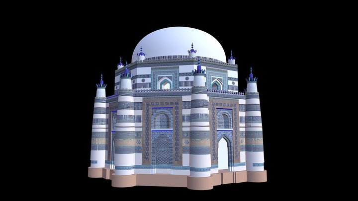 Tomb of bibi Jawindi Uch Sharif 3D Model