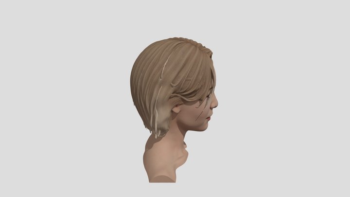 Pretty Blond Head 3D Model